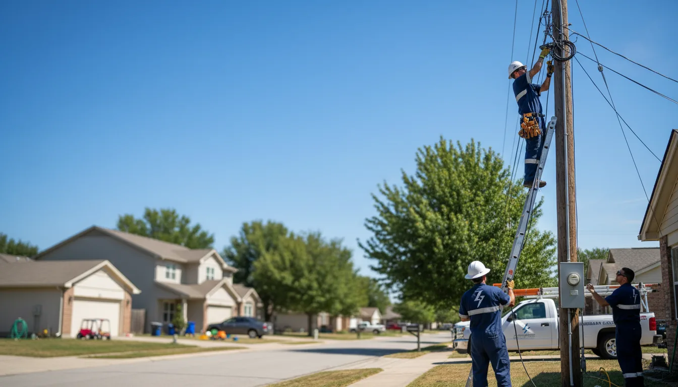 Residential electrician providing installation services in Medford, OK